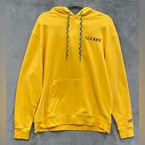 Goodee x KOTN Yellow Unisex Hoodie Pullover Egyptian Cotton Size Medium NWT